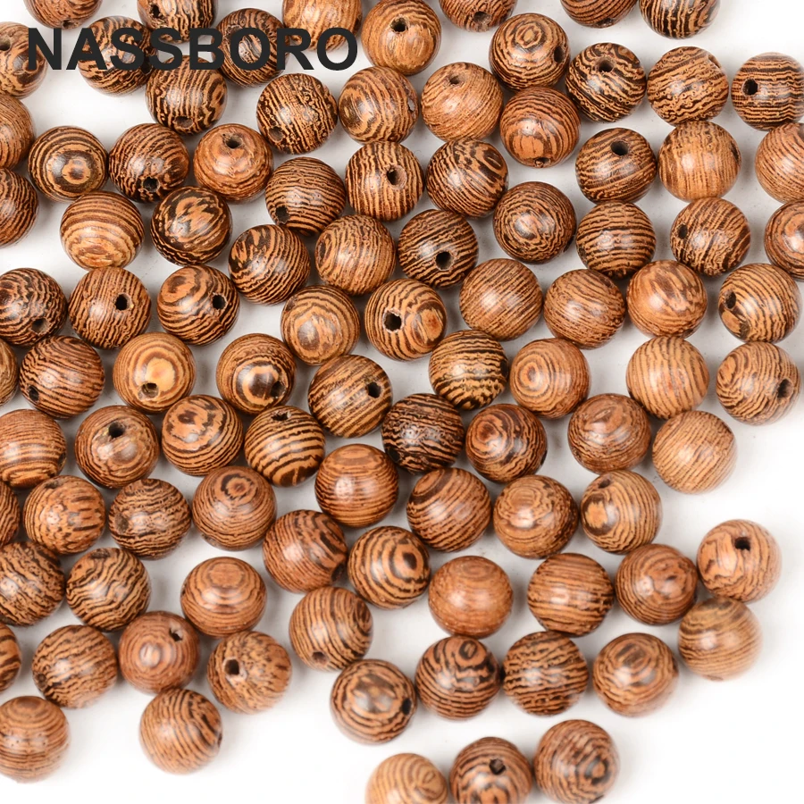 5A Quality Wooden Beads Round Wenge Wood Beads For Jewelry Making Bracelet Necklace Diy Bead Decoration Craft 6 8 10 12MM