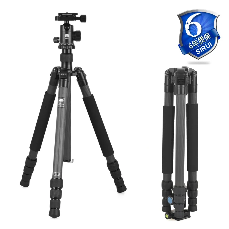 

Sirui T-1204X T1204X Carbon Fiber Portable Flexible Camera Tripod G10KX Ball Head 4 Joint Carrying Bag Max Load 10kg DHL