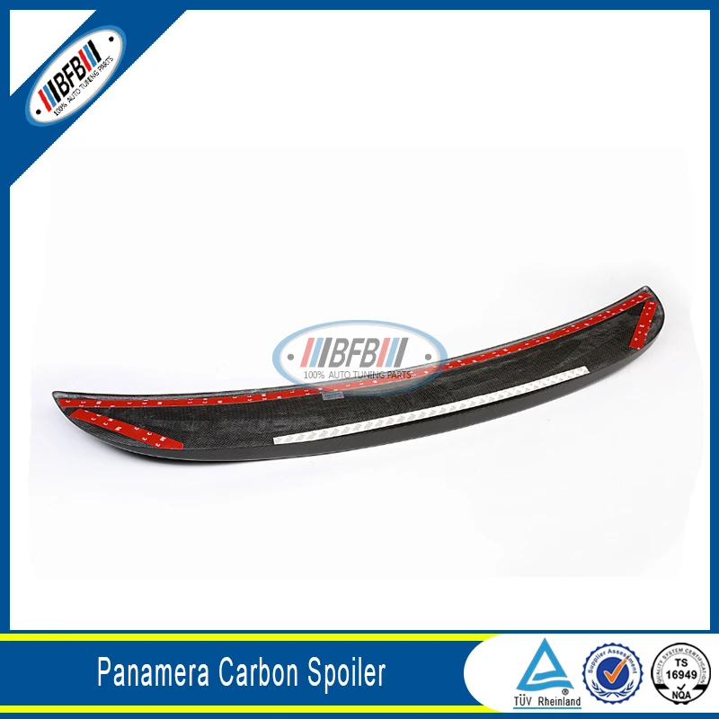 2014-2017 Car Auto Exterior Carbon Fiber Rear Spoiler Back Trunk Lid Lip for Panamera