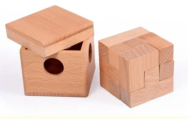 Scrivania Novalty legno Soma Cube Puzzle Mind Box rompicapo gioco per adulti bambini