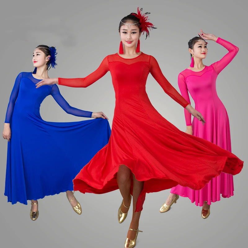 

standard ballroom dress ballroom dance competition dresses waltz dress costume danse 4 color flamenco