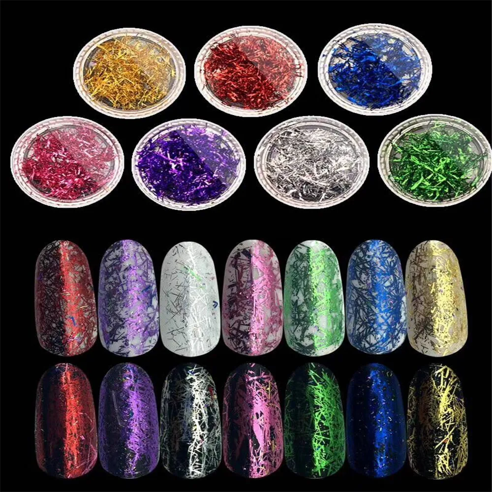 TCT-084 Foil Strips Metallic luster Magic Mirror Nail Art Decoration Nail Gel  Nail Glitter Makeup Manual DIY Paint Decorations