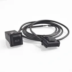 Auto Car Aux-in RNS2 MFD2 AUX Button Audio Adapter Kit 18Pin Plug for VW Golf MK5 for Seat Altea Leon Toledo for Skoda II +
