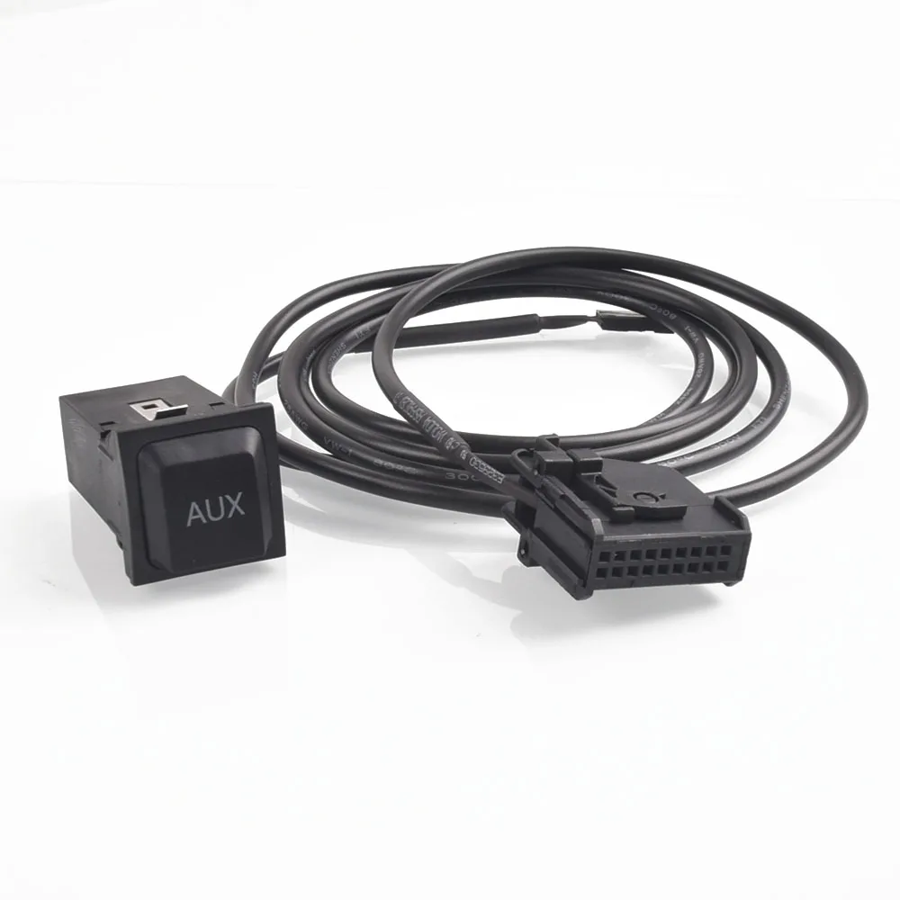 Auto Car Aux-in RNS2 MFD2 z przyciskami Adapter Audio zestaw gniazd 18Pin cewka zapłonowa do volkswagena Golf V Passat Caddy Touran Transporter T5