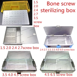 Medical orthopedic instrument locking screw plate Sterilizing box Cortical cancellous screw Storage Place Tray bolt Deposit case