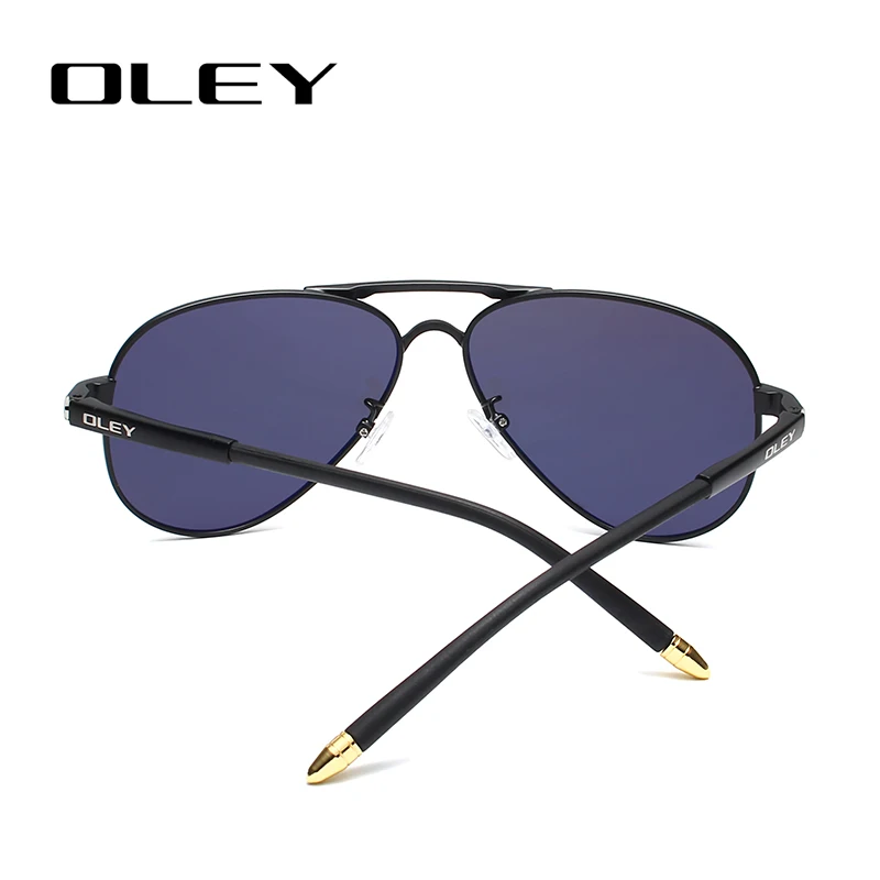 OLEY fashion pilot polarized sunglasses classic round leg goggles outdoor UV protection sun glasses Support logo customization