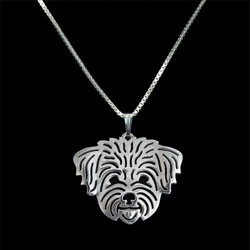 Hot Sale Women's Bichon Frise Pet Dog Shaped Necklaces Jewelry Coton de Tulear Pendant Necklaces Drop Shipping