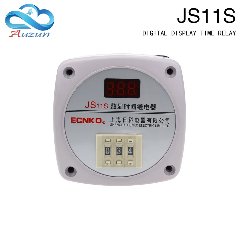 

The JS11S 0.01s-999h digital display time relay has three adjustments: 220v 380v 24v 36v 110v.