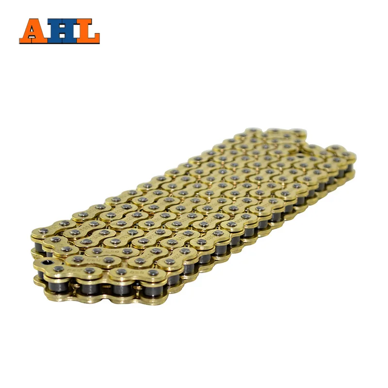 AHL Motorcycle Drive Chain 520 Pitch Heavy Duty Gold Non O-Ring Chain For Kawasaki Ninja ZX6R ZX600R ZX600P ZX636D ZX636C