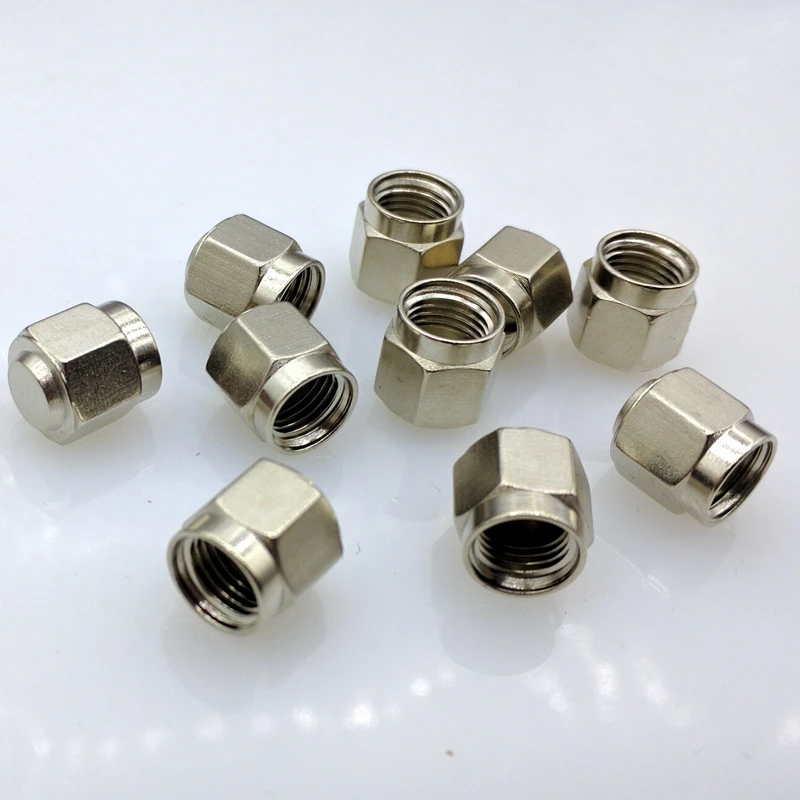 SMA Dust Cap SMA Metal Protective Cap Metallic Silver 10Pcs/Lot