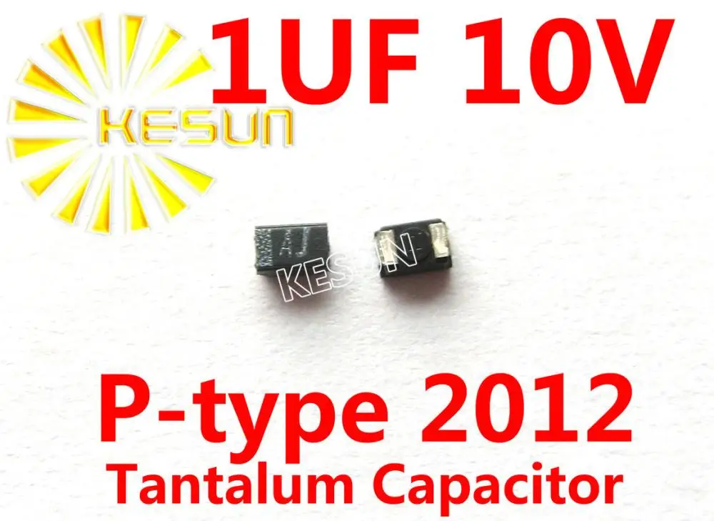 1UF 10V P type 0805 2012 SMD Tantalum Capacitor Connector TEESVP1A105M8R x100PCS FREE SHIPPING