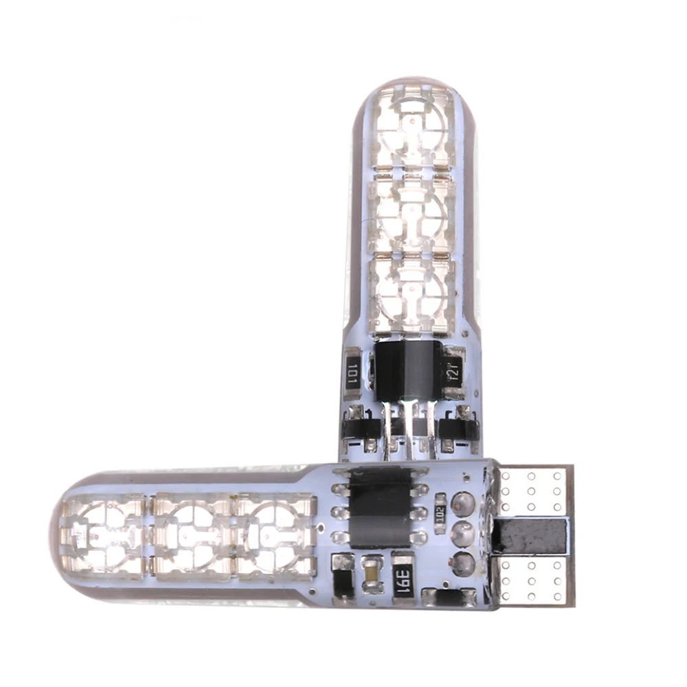 Niscarda T10 W5W 194 5050 LED RGB Lights Car Interior Wedge Side Signal Clearance Remote Control Bulbs Multi-Color Lamps Kit