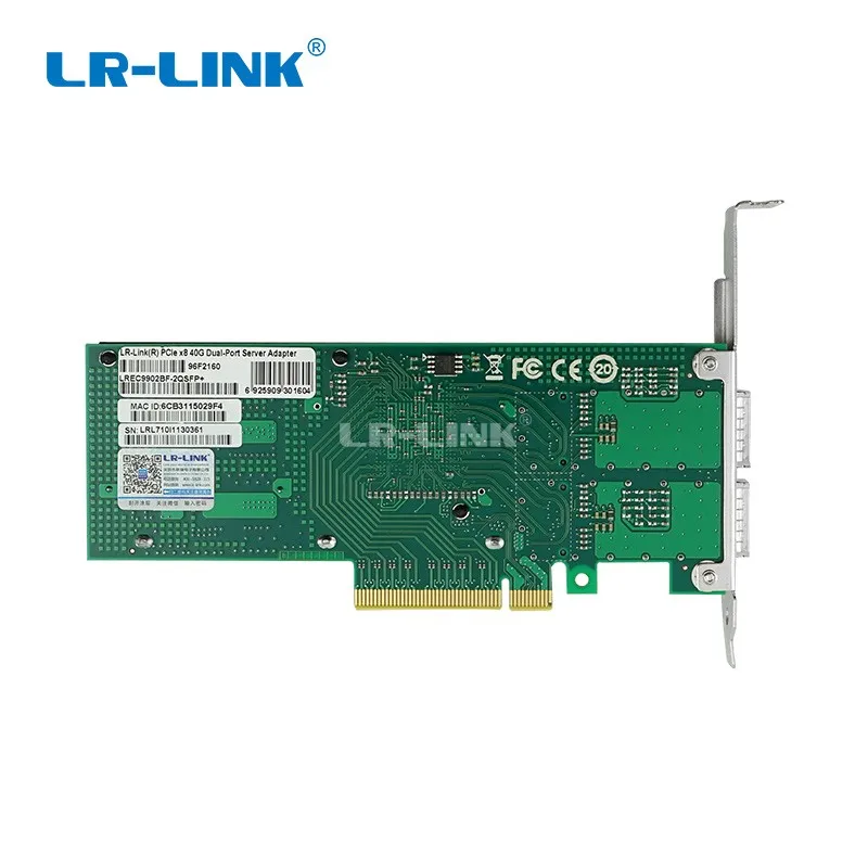 LR-LINK 9902BF-2QSFP + 40Gb NIC PCI-Express 네트워크 카드 광섬유 PCI-e 광 듀얼 포트 서버 어댑터 호환 인텔 XL710-QDA2