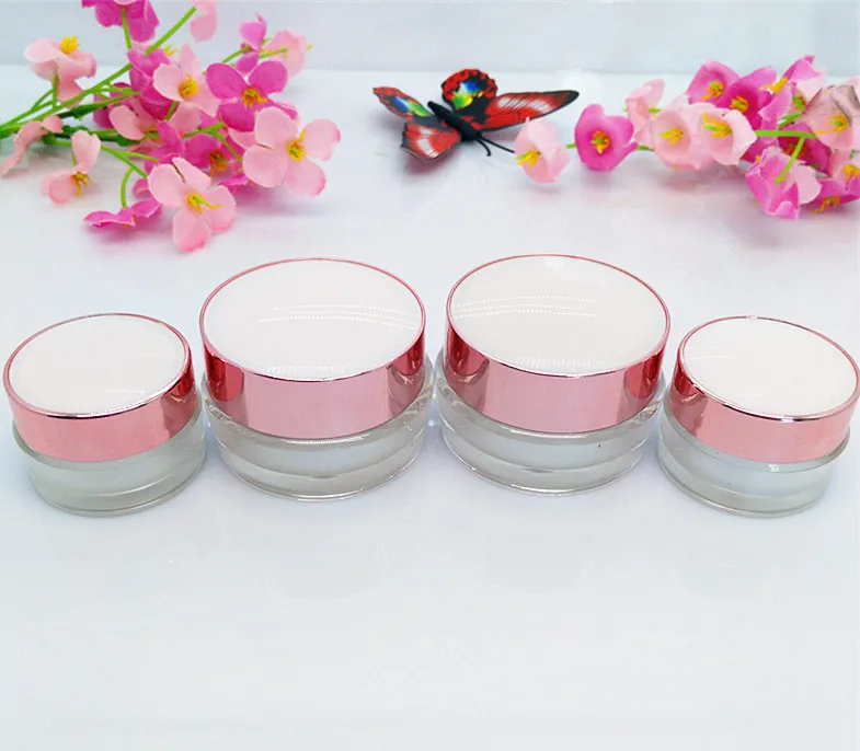 

100pcs 10g pink luxury eye Cream small jar wholesale , buy 10 g small plastic jar , mini cosmetic sample jar for sale