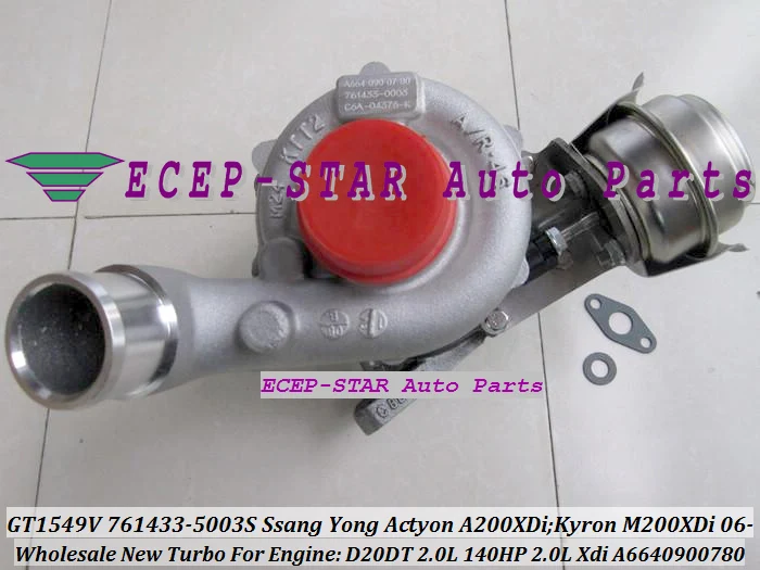 GT1549V 761433 761433-0003 761433-0002 A6640900880 Turbo For SSANG YONG Actyon A200XDi Kyron M200XDi 2006- D20DT 2.0L Xdi 140HP