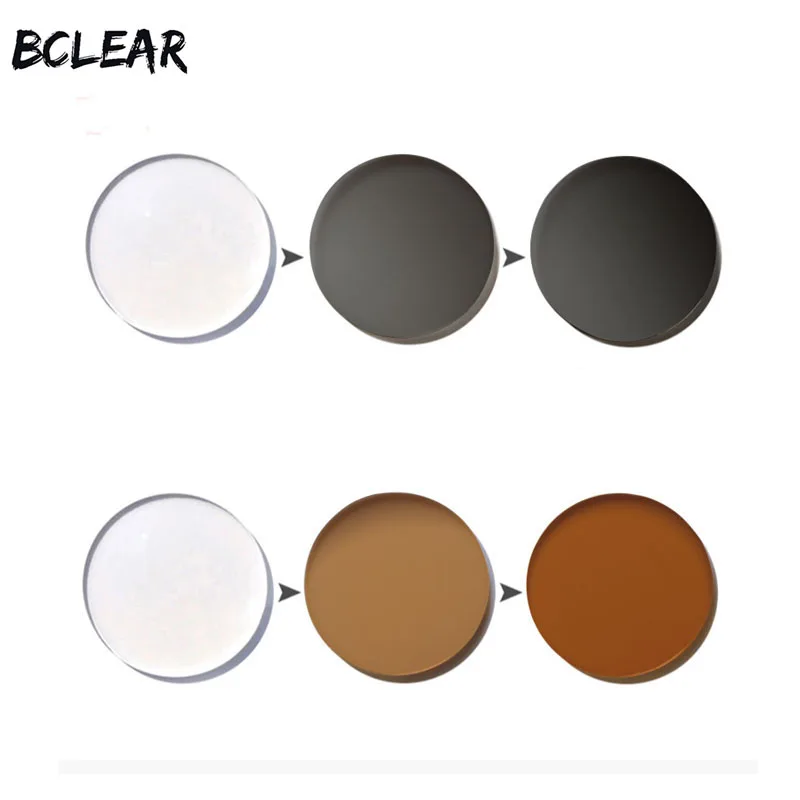 BCLEAR 1.67 High Index Aspheric Photochromic Sun Color Lenses Sun with Degree Single vision lens Photogray Presbyopia