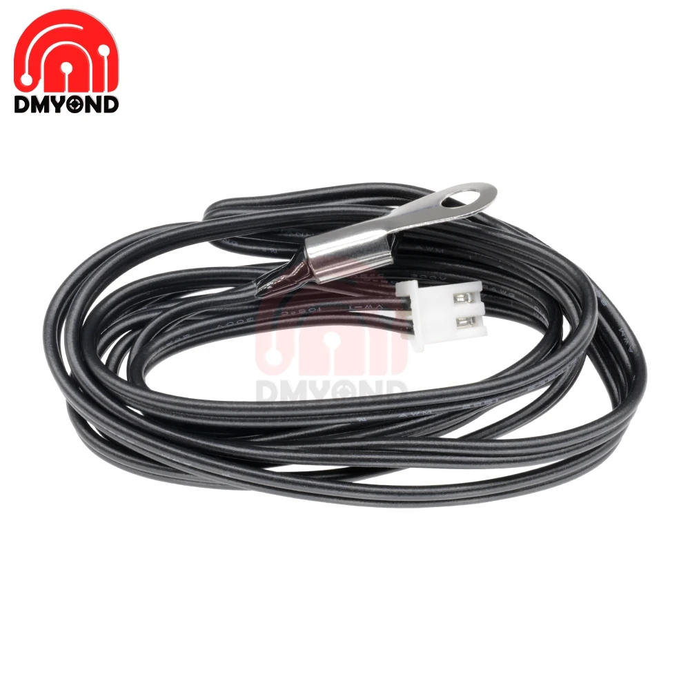 1m 100cm W1209 W1401 Waterproof NTC 10K 1% 3950 Thermistor Accuracy Temperature Sensor Wire Cable Probe Fixed Mounting Hole