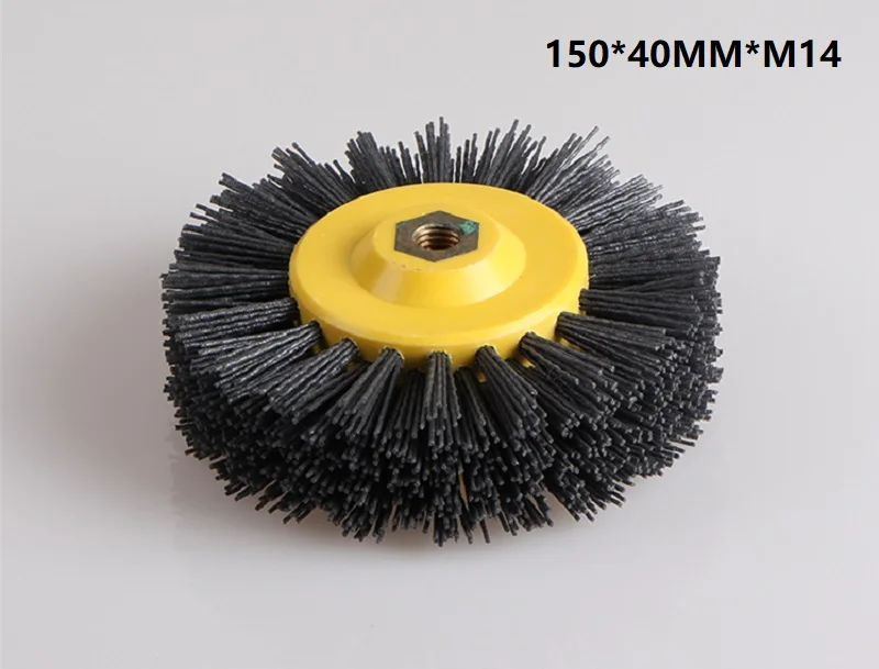 New 1pcs Nylon Abrasive Wire Polishing Brush Surface Grinding Wheel for Wood Furniture Stone Antiquing Grinding