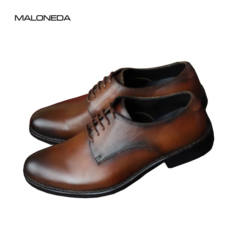 

MALONEDA Bespoke Your Own Shoes Handmade Men's Derby Formal Dress Shoes Genuine Leather Making With Goodyear Welted