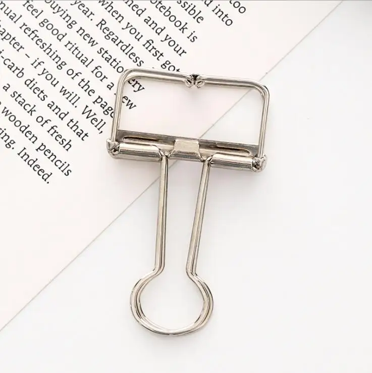 5PC Creative Korea Paper Clip Metal Bookmark File Binder Clip For Journal Photo Message Ticket Document Clips Stationery