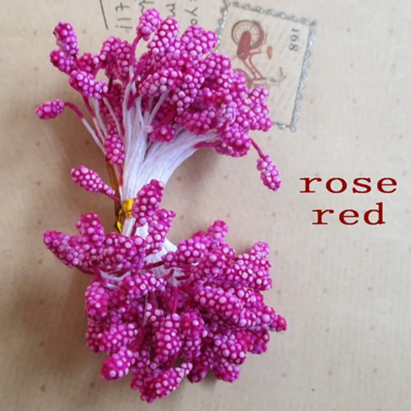 70pcs / batch random mixed double head DIY artificial mini foam flower stamen pistil 5mm * 5.5cm flower stamen 305