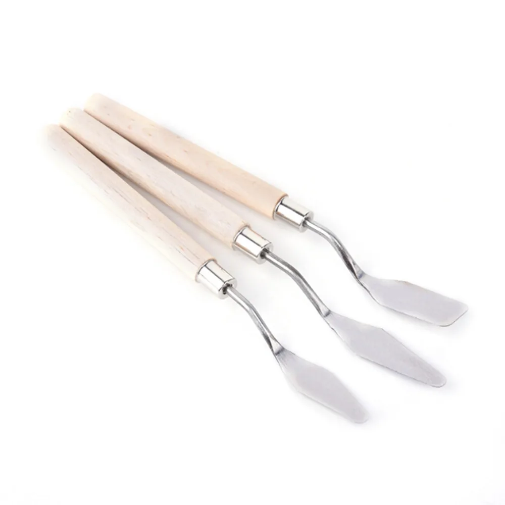 3Pcs/set Painting Palette Knife Spatula Mixing Paint Stainless Steel Art knife