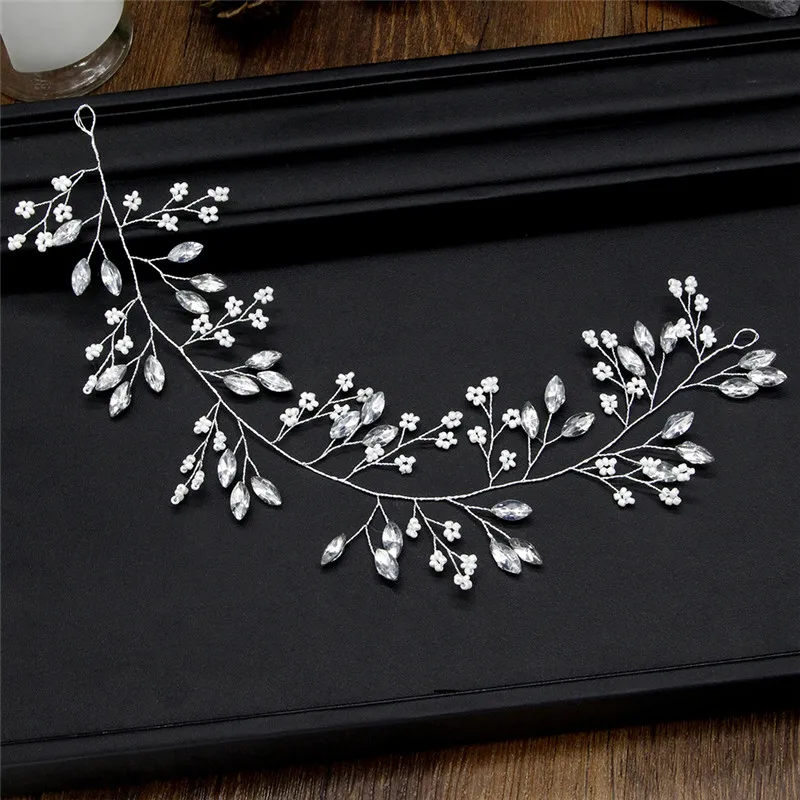 Bridesmaids Crystals Rhinestones Flower Leaf Wedding Hairband Headband Bridal Headpieces Hair Accessories