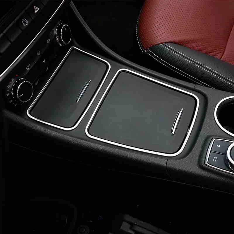 Support de cendrier de console centrale de voiture, boîte de rangement, cadre de garniture pour Mercedes Benz, A, CLA, GLA, classe CLA200, 220, 260,