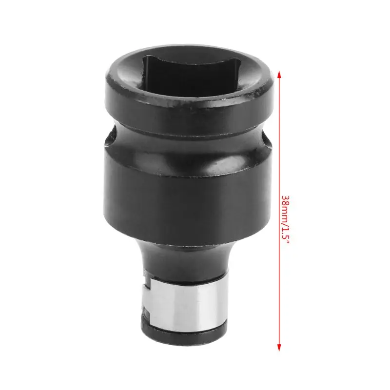 1/2" Square Quick Change Socket Adapter Converts Wrench 1/4" Hex Shank Drill Chuck Conversion Kit Converter Impact Driver