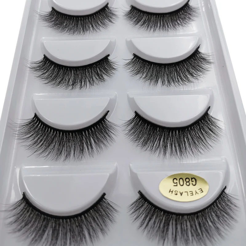 NEW 5/3 Pairs Natural False Eyelashes Fake Lashes Long Make Up 3d Mink Lashes Eyelash Extension Mink Eyelashes For Beauty G806