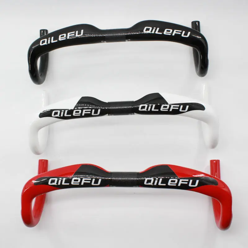 

New QILEFU VukaSprint V2 road 3K UD full carbon fiber bike handlebar carbon bicycle Handlebar light 31.8*400/420/440mm