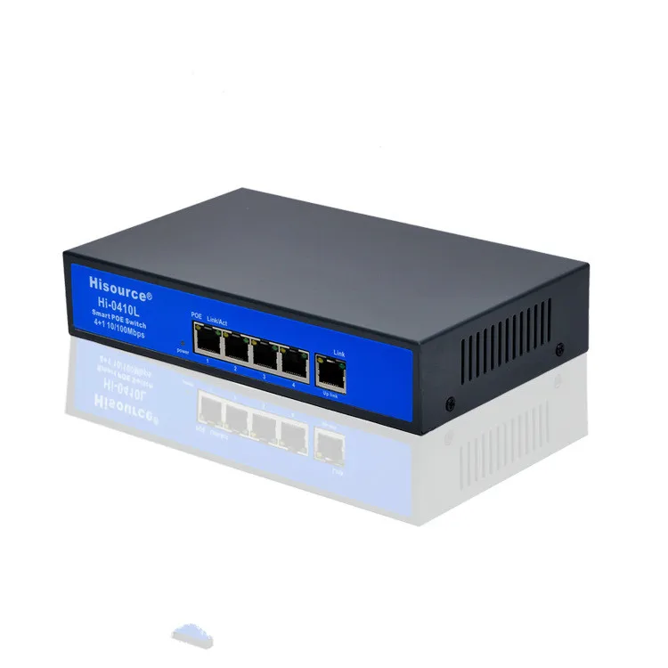 Standar 5-Port PoE Switch 4-Port PoE Power Supply Network Switch PoE Stackable 10/100 Mbps ethernet