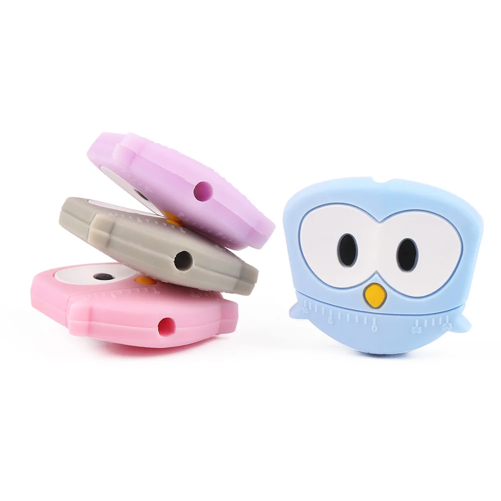 TYRY.HU 5pc Lovely Owl Silicone Beads Food Grade Baby Chewable Teething Beads For Baby Jewelry Making Necklace DIY BPA Free