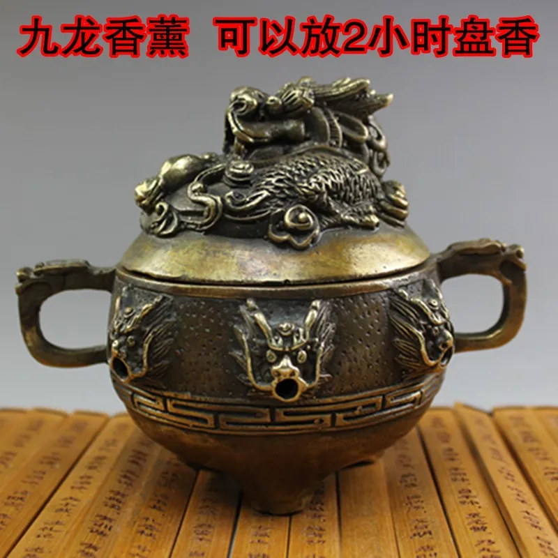 Smoked smoked sandalwood incense, copper furnace antique collection of antique Tourism Souvenirs Gifts Articles