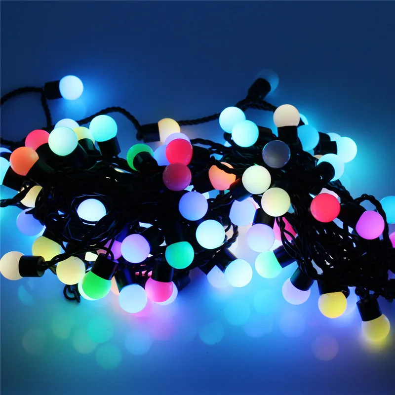 5m Big Globe Balls Colorful LED String Lights Outdoor Creative Indoor Decorations Festival Tree Lights Garden Fairy Lights H-17