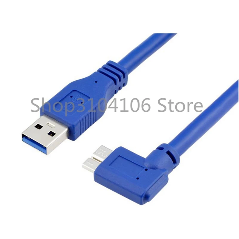 Micro B USB 3.0-Kabel, 90 Grad, rechtwinklig, 60 cm, 100 cm, 2 Fuß, 3 Fuß, 0,6 m, 1 m, für WD Seagate M3 Portable Toshiba SONY ADATA