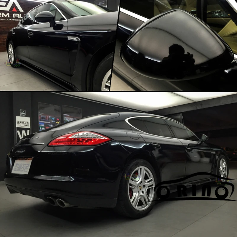 

3 Layers Black Bright Glossy Black Vinyl Film Car Decal Wrap Sticker Gloss Film For Car Motorcycle Scooter Wrapping 5FTX65FT