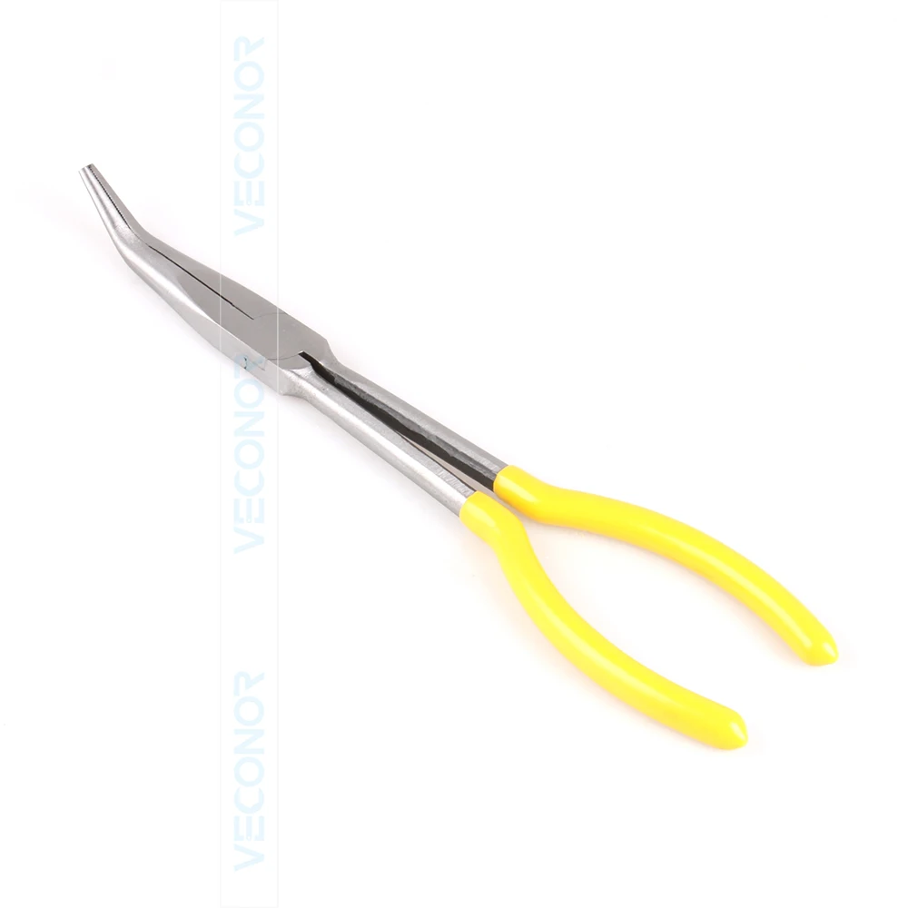 11 Inch Multi-functional 45 Degree Bent Needle Nose Plier Mechanics Hand Tools