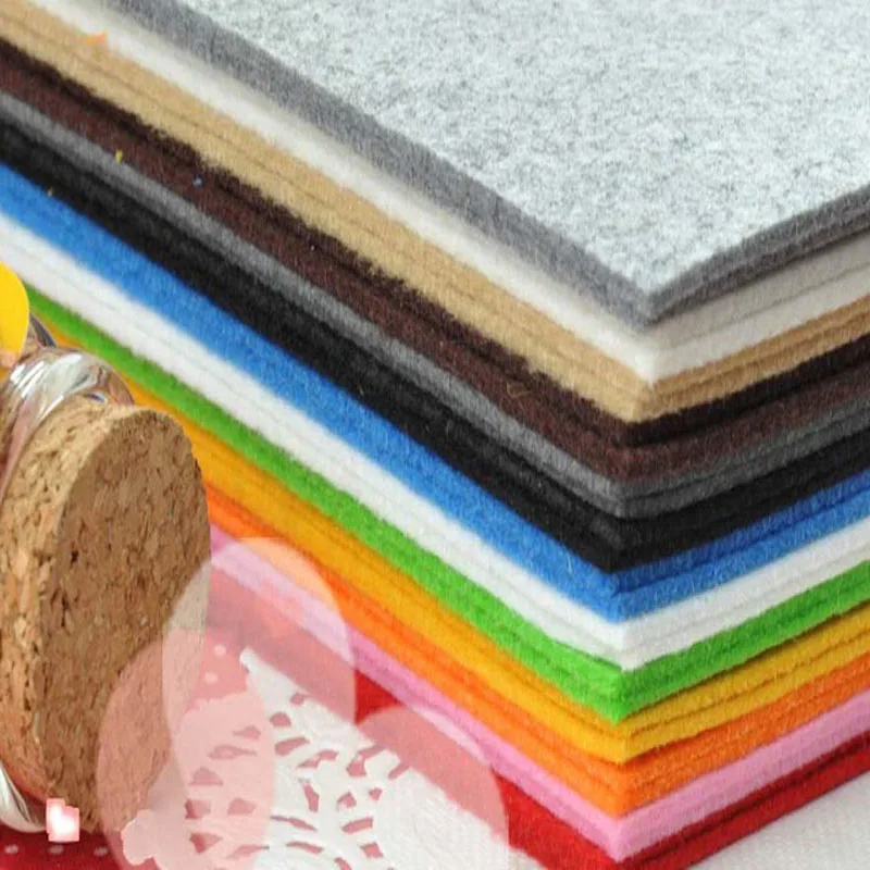 2MM Thickness Felt Fabric 19 MIX COLORs multi Polyester DIY non-woven 30CMX30CM free shipping good quality