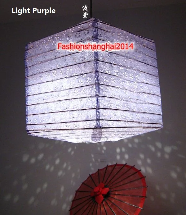 Festive Lantern Square Hollow Paper Lantern Shade Chandelier Restaurant Hotel Home Decoration 25x25cm