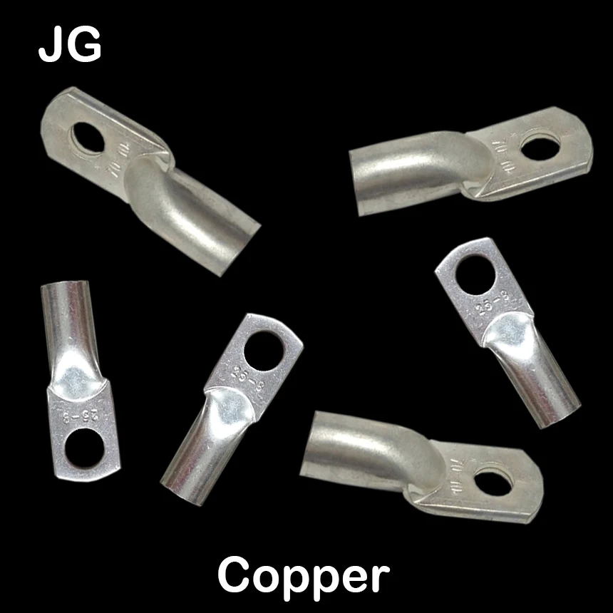 JG10 JG16 6 8 10 Square mm2 Copper Screw Hole Electric Power Wire Cable Ring Cord end Lug Connecting Connector Crimp Terminal