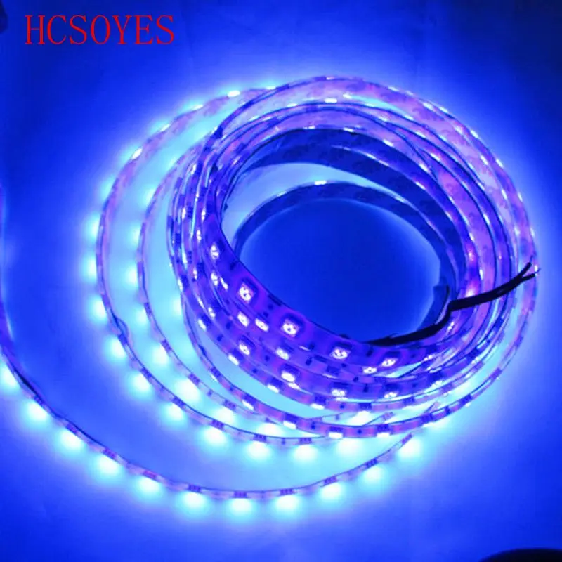 5M /rolls12v 5050 60 LEDs/M UV Waterproof  Ultra Violet 395-405nm LED Strip ip30 non-waterproof /ip67 waterproof