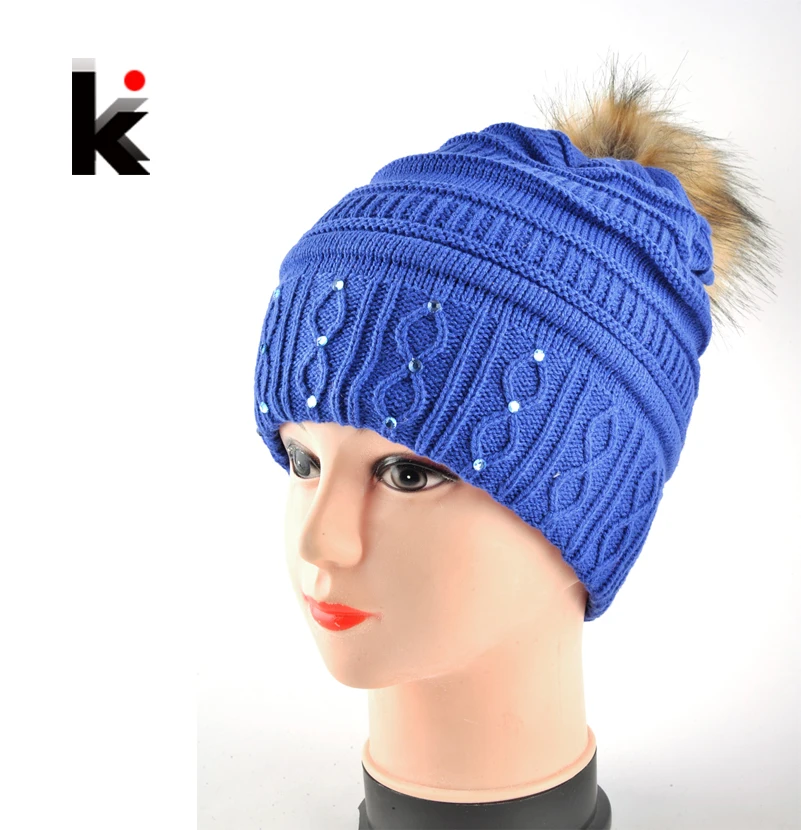 

Women Beanies Winter Cap Miss Bonnet Girl Caps Woman Knitted Hat Ladies Hats Pure Color Casquette Plaid Gorro Woolen Beanie