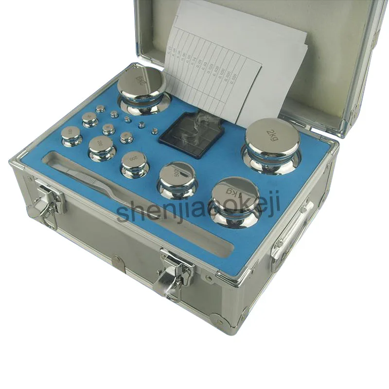 F1 Grade 1mg-2kg standard Stainless Steel set boxed weight  electronic balance scale Digital Scale Calibration Weights Kit Set