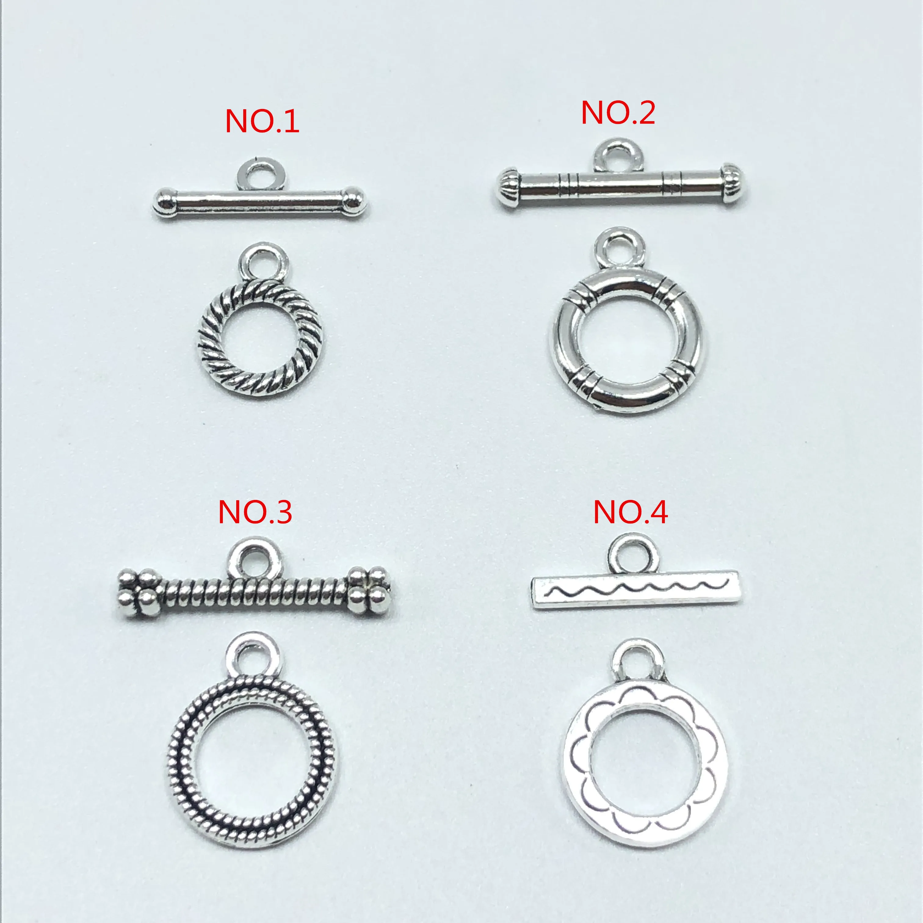 JunKang 20pcs 12mm 4 style OT Clasps Buckle Connectors DIY Bracelet Necklace accessories Jewelry Making Findings material