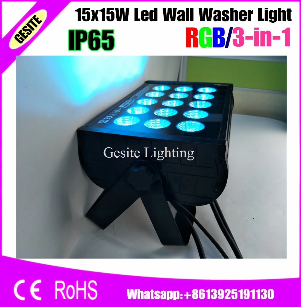 225W High Power RGB 15x15W 3IN1 LED Wall Wash Flood Light