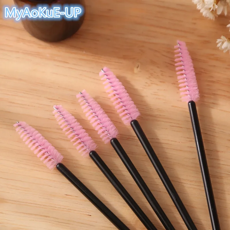 50 pcs/lot Nylon Material Disposable Brushes For Eyelash Extension Eyelashes Mascara Wands Applicator Makeup Tools