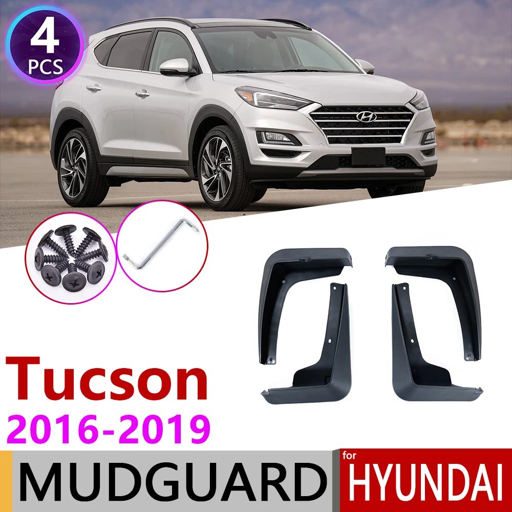 For Hyundai Tucson 3 TL 2016~2019 Front Rear Fender Mudguard Mud Flaps Guard Splash Flap Mudguards Car Accessories 2017 2018