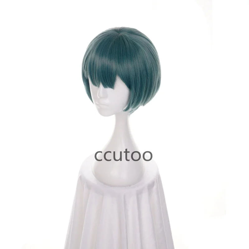 ccutoo Kiss Him Not Me Shima Nishina 30cm Blue Mix Short Straight Synthetic Wig Heat Resistance Cosplay Costume Wigs