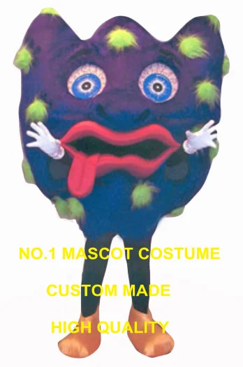 

GERM mascot costume adult size new custom purple bacteria bacterium germ health theme anime cosplay costumes advertising 2758